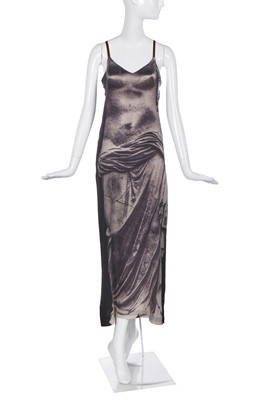 Lot 169 - A Jean Paul Gaultier printed silk 'statue' dress, ‘Les Touristes japonaises au Louvre’ collection, Spring-Summer 1999