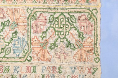 Lot 508 - Martha Mellis border band sampler dated 1678,...