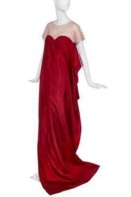 Lot 253 - A rare estwood/McLaren red taffeta dress, 'Hypnos' Spring-Summer 1984