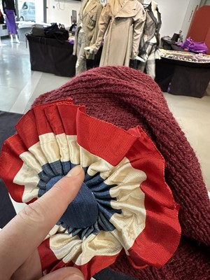 Lot 296 - A rare John Galliano hat and scarf, 'Les Incroyables' collection, July 1984