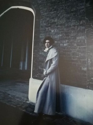 Lot 293 - A fine and rare John Galliano pinstripe coat, 'Fallen Angels' collection, Spring-Summer 1986