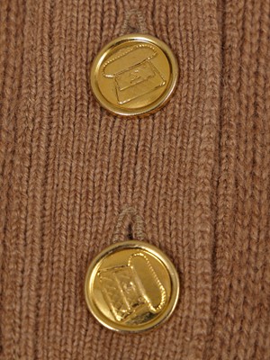 Lot 23 - A Chanel tan knit camel hair ensemble, 1990s