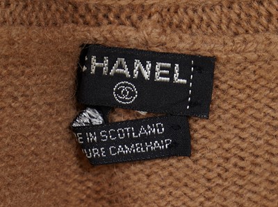 Lot 23 - A Chanel tan knit camel hair ensemble, 1990s