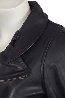 Lot 159 - A Vivienne Westwood black leather biker jacket, probably 'Portrait' collection, Autumn-Winter 1990-91