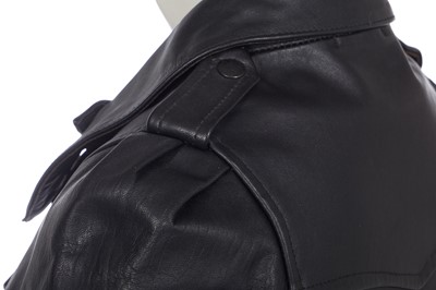 Lot 159 - A Vivienne Westwood black leather biker jacket, probably 'Portrait' collection, Autumn-Winter 1990-91