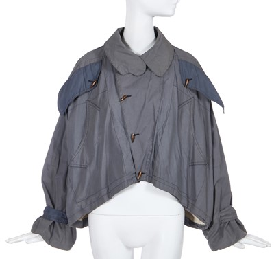 Lot 346 - A rare Vivienne Westwood blue cotton jacket, probably 'Clint Eastwood ' collection, Autumn-Winter 1984-85