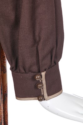 Lot 378 - A Bill Gibb brown wool ensemble, 1977