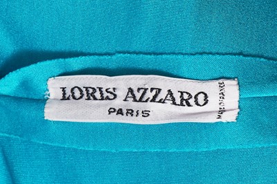 Lot 385 - A Loris Azzaro blue stretch jersey dress, 1970s