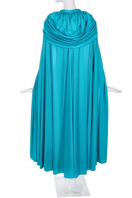 Lot 385 - A Loris Azzaro blue stretch jersey dress, 1970s