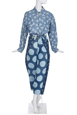 Lot 339 - A Vivienne Westwood printed cotton ensemble, 'Mini-Crini' collection, Spring-Summer 1986