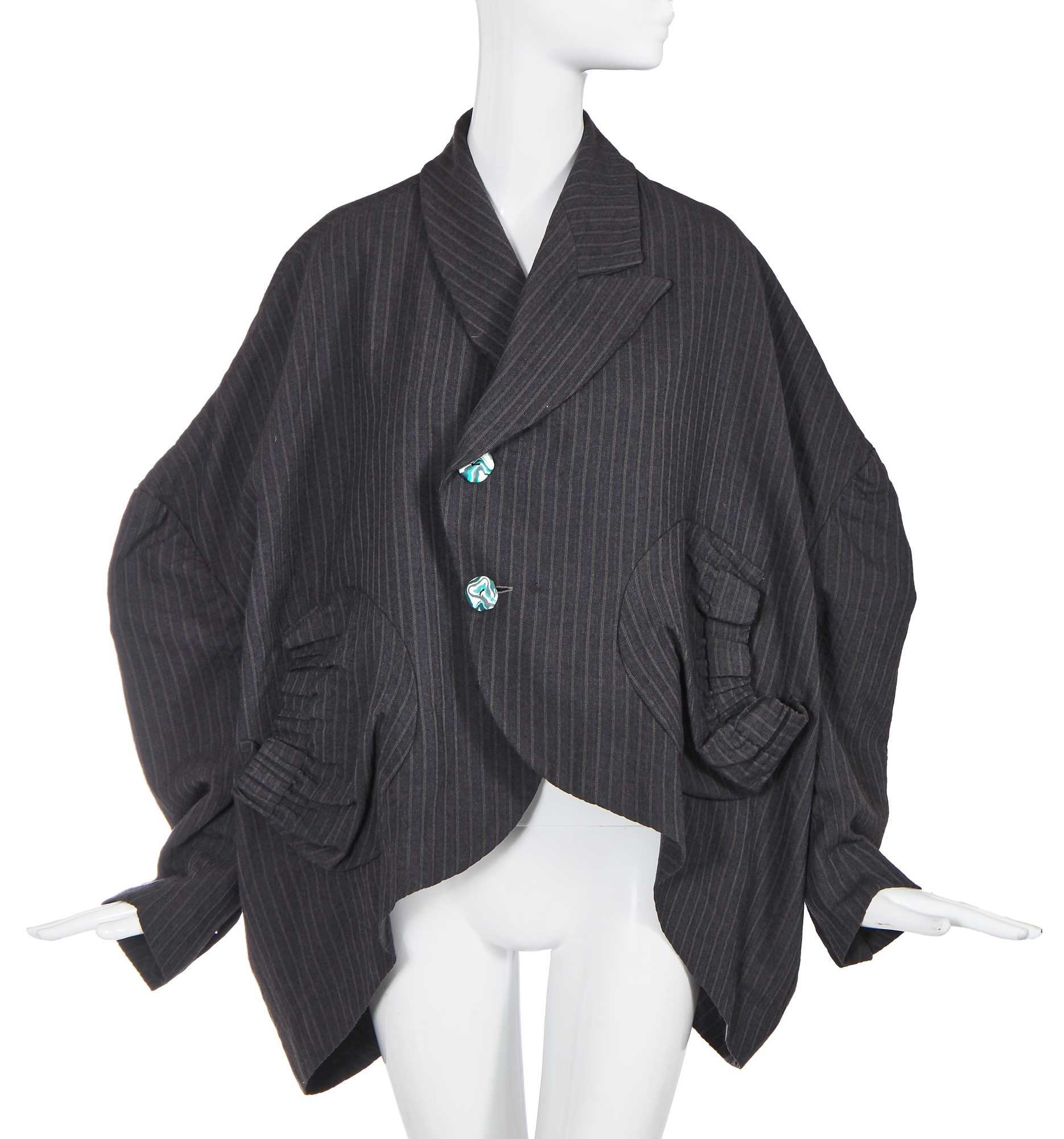 Lot 294 - A rare John Galliano pinstripe wool jacket, '