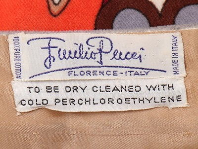 Lot 46 - A Pucci printed velvet skirt, late 1960s,...