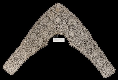 Lot 530 - A pelerine formed from 17th century reticella...