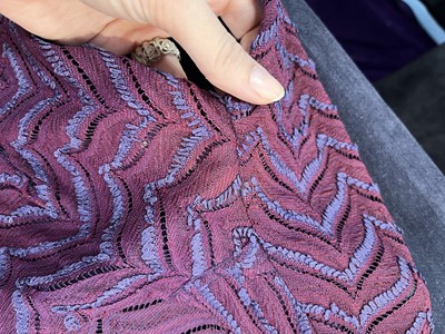 Lot 28 - A Biba purple viscose ensemble, circa 1970