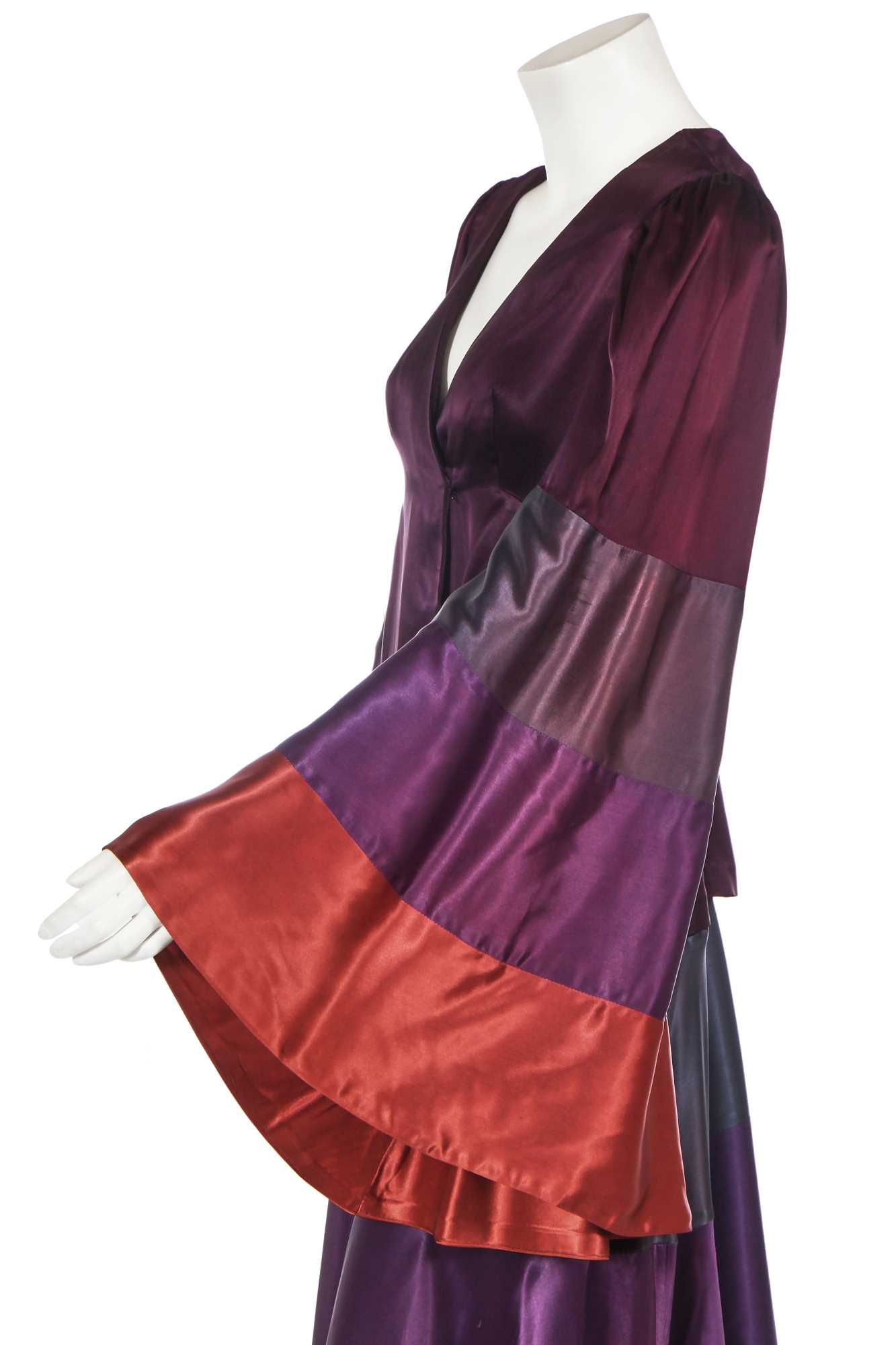 Lot 5 - A Biba striped satin suit, circa 1968