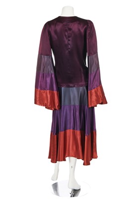 Lot 5 - A Biba striped satin suit, circa 1968