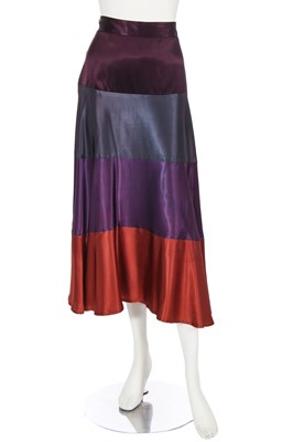 Lot 5 - A Biba striped satin suit, circa 1968