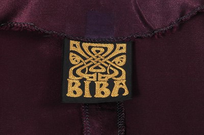 Lot 5 - A Biba striped satin suit, circa 1968