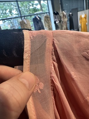 Lot 9 - A Biba pink muslin maxi dress, circa 1968