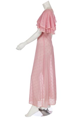 Lot 9 - A Biba pink muslin maxi dress, circa 1968
