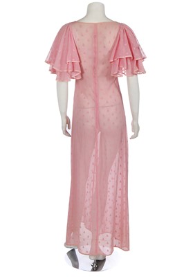 Lot 9 - A Biba pink muslin maxi dress, circa 1968