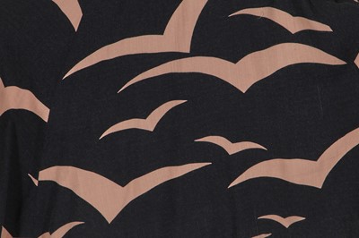 Lot 81 - A Biba printed cotton jersey 'dove' dress, circa 1972