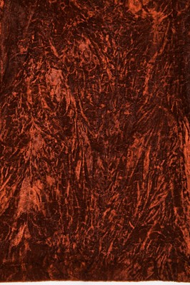 Lot 17 - A Biba chestnut crushed devoré velvet ensemble, circa 1969