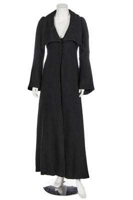 Lot 16 - A good Biba black slubbed rayon ensemble, circa 1969