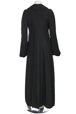 Lot 16 - A good Biba black slubbed rayon ensemble, circa 1969