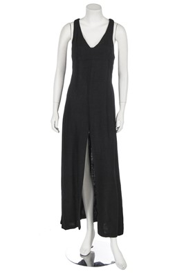 Lot 16 - A good Biba black slubbed rayon ensemble, circa 1969