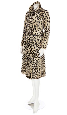Lot 40 - A good Biba faux cheetah coat, circa 1970