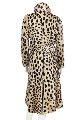 Lot 40 - A good Biba faux cheetah coat, circa 1970