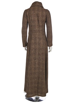 Lot 34 - A Biba checked tweed 'Battle Dress' coat, circa 1970