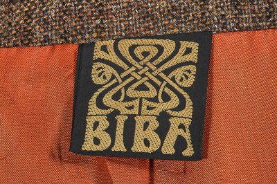 Lot 34 - A Biba checked tweed 'Battle Dress' coat, circa 1970