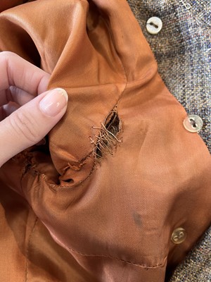 Lot 34 - A Biba checked tweed 'Battle Dress' coat, circa 1970