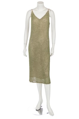 Lot 120 - A Loewe by Narcisco Rodriguez peridot beaded dress, Autumn-Winter 1999-2000