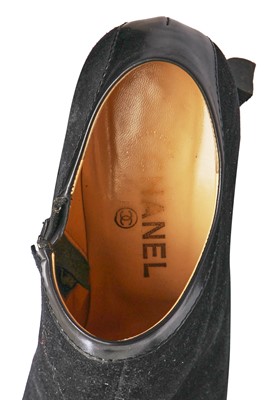 Lot 14 - Two pairs of Chanel ankle boots, 2010s