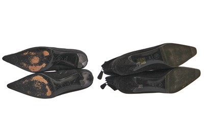 Lot 14 - Two pairs of Chanel ankle boots, 2010s
