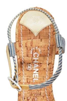 Lot 15 - Two pairs of Chanel summer sandals, 2010s