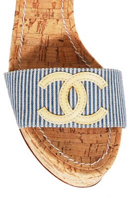 Lot 15 - Two pairs of Chanel summer sandals, 2010s