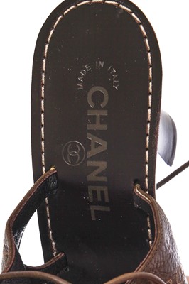 Lot 18 - A pair of Chanel heeled sandals, 2010s