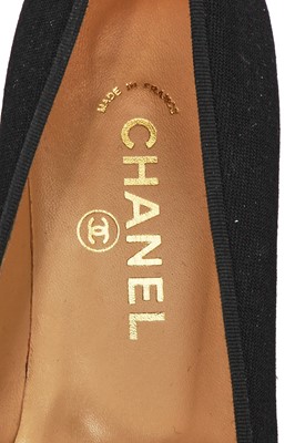 Lot 37 - Two pairs of black Chanel shoes, 2000s