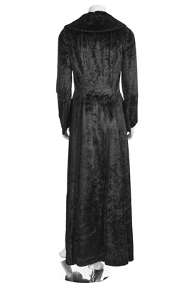 Lot 36 - A good Biba black faux-fur maxi coat, circa 1970