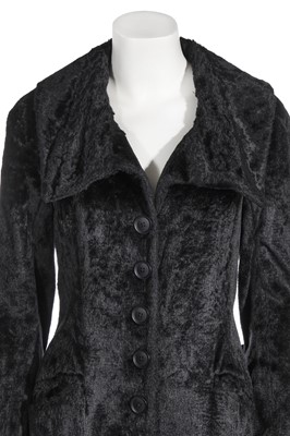 Lot 36 - A good Biba black faux-fur maxi coat, circa 1970
