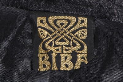 Lot 36 - A good Biba black faux-fur maxi coat, circa 1970