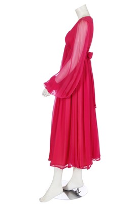 Lot 39 - A Biba pink chiffon maxi-dress, circa 1970