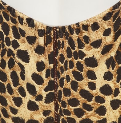Lot 125 - A Biba cheetah print cotton jersey halterneck dress, circa 1974