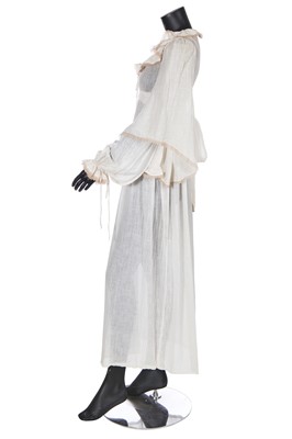 Lot 37 - A Biba white muslin maxi dress, circa 1970
