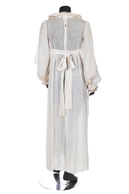 Lot 37 - A Biba white muslin maxi dress, circa 1970