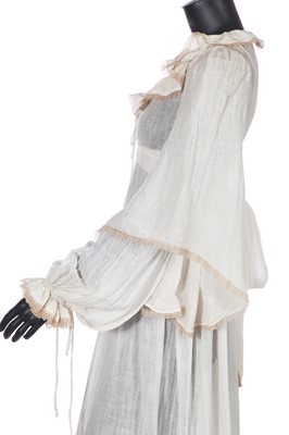 Lot 37 - A Biba white muslin maxi dress, circa 1970